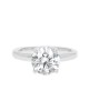 One GIA Certified Round Brilliant Cut Diamond Solitaire Ring in 18KW